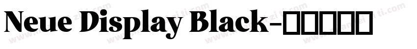 Neue Display Black字体转换